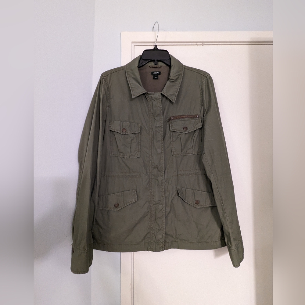 JCrew olive green utility jacket